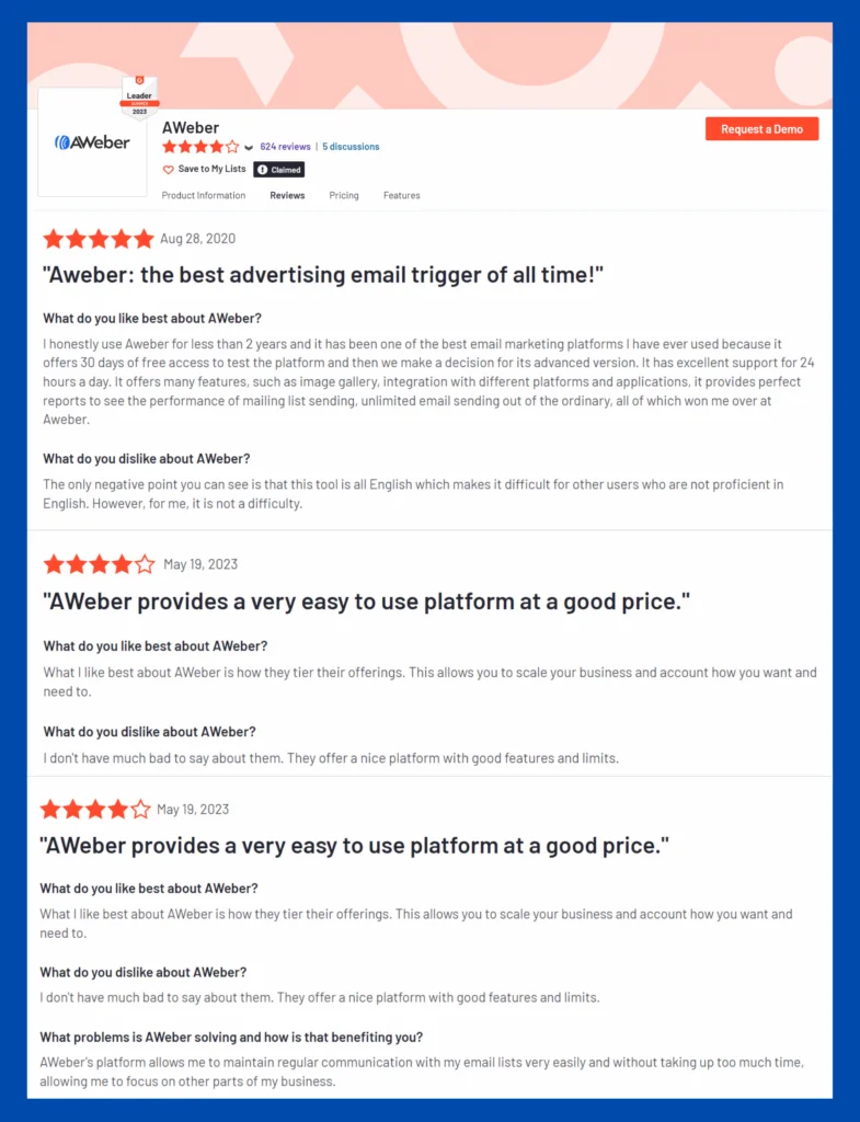 aweber reviews