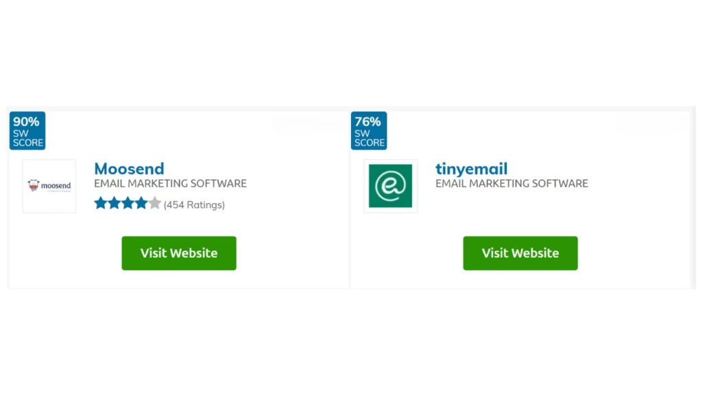 moosend vs tinyemail reviews